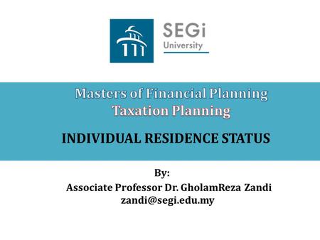 Masters of Financial Planning