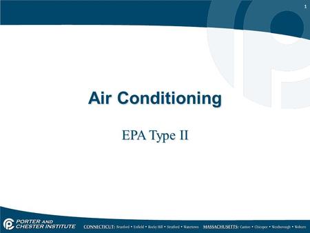 Air Conditioning EPA Type II.
