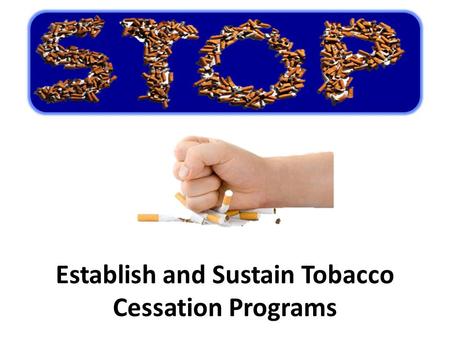 Establish and Sustain Tobacco Cessation Programs
