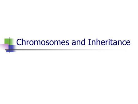 Chromosomes and Inheritance. Using Fruit Flies to Study Genetics Thomas Hunt Morgan, 1908 Among normal red-eyed Drosophila he found a mutated white-eyed.
