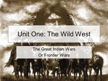 The Great Indian Wars Or Frontier Wars