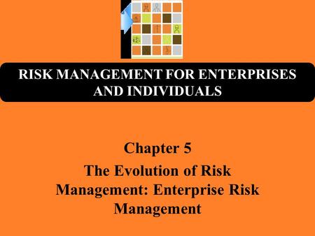 RISK MANAGEMENT FOR ENTERPRISES AND INDIVIDUALS Chapter 5 The Evolution of Risk Management: Enterprise Risk Management.