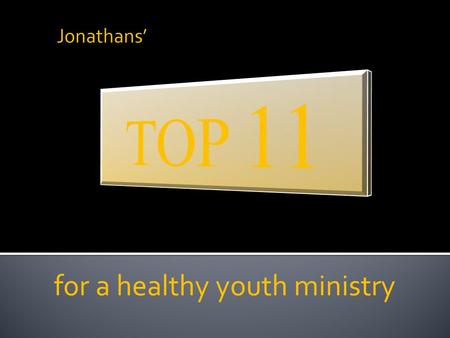 For a healthy youth ministry.  Goes without saying, yet seldom done  Vision and direction prayerfully considered  Praying for your young people.