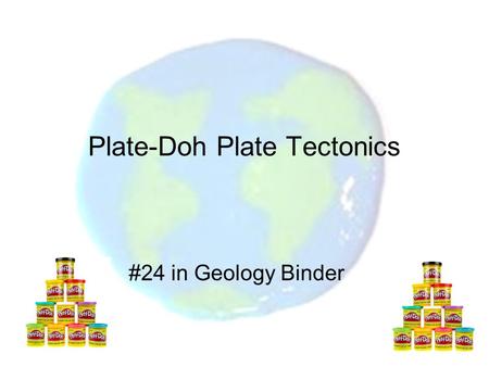 Plate-Doh Plate Tectonics #24 in Geology Binder. What landforms are created by the motion of the lithospheric plates? Essential Question #3.