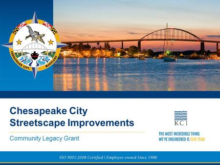 Community Legacy Grant Chesapeake City Streetscape Improvements.
