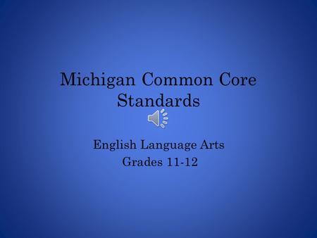 Michigan Common Core Standards