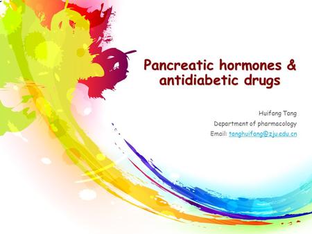 Pancreatic hormones & antidiabetic drugs