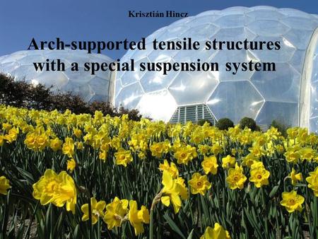 Arch-supported tensile structures with a special suspension system Krisztián Hincz.
