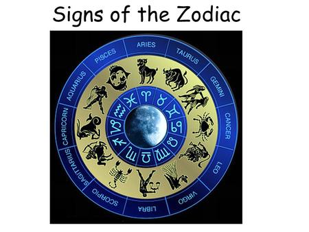 Signs of the Zodiac.