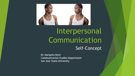 Interpersonal Communication Self-Concept Dr. Marquita Byrd Communication Studies Department San Jose State University.