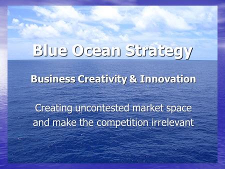 Business Creativity & Innovation