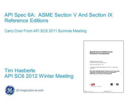 Tim Haeberle API SC Winter Meeting