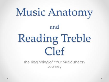 Music Anatomy and Reading Treble Clef