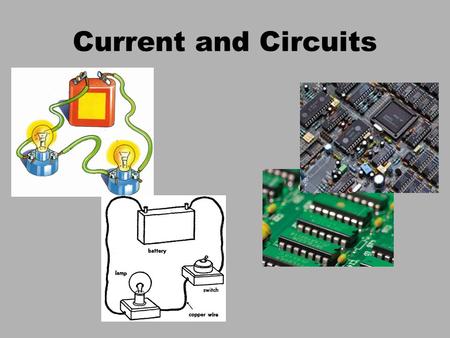 Current and Circuits. Current current: the flow of charged particles. E Current is measured in Amperes (A) which is made of the unit of a Coulomb/sec.