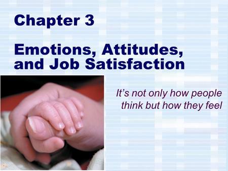 Chapter 3 Emotions, Attitudes, and Job Satisfaction