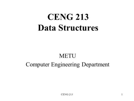 METU Computer Engineering Department
