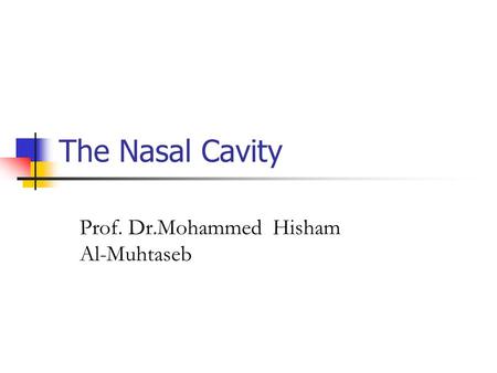 Prof. Dr.Mohammed Hisham Al-Muhtaseb