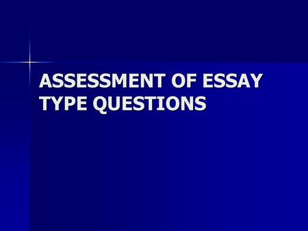 short essay questions ppt