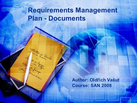 Requirements Management Plan - Documents