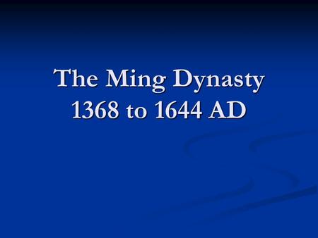 The Ming Dynasty 1368 to 1644 AD. Artist impression of Genghis Khan.