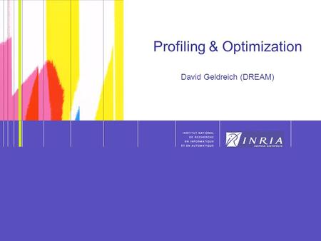 1 1 Profiling & Optimization David Geldreich (DREAM)