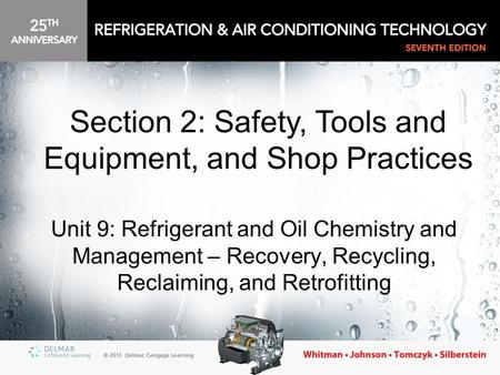 Section 2: Safety, Tools and Equipment, and Shop Practices