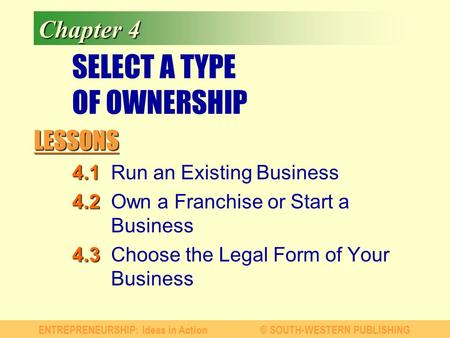 powerpoint presentation forms of business ownership