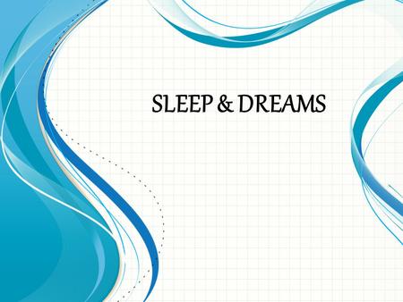 SLEEP & DREAMS. The National Sleep Foundation IQ Test How much do you know about Sleep & Dreams?? In your groups, determine whether the following are.