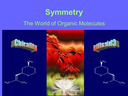 Symmetry The World of Organic Molecules. What is Symmetry?