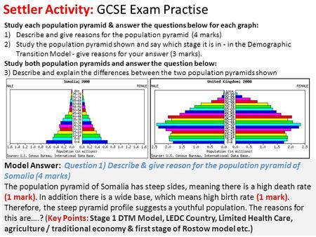 Settler Activity: GCSE Exam Practise