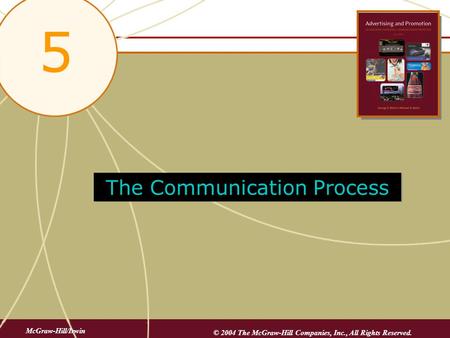 5-1 The Communication Process 5 McGraw-Hill/Irwin © 2004 The McGraw-Hill Companies, Inc., All Rights Reserved.