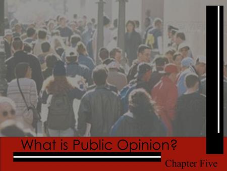Pearson Education, Inc. © 2005 What is Public Opinion? Chapter Five.