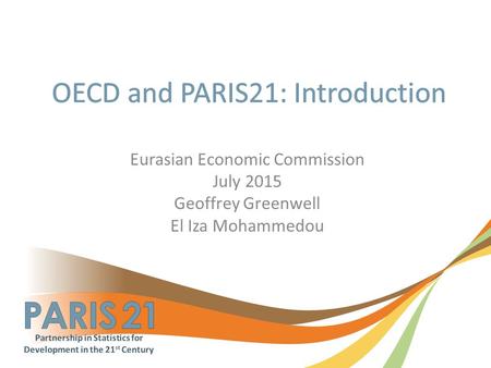 Eurasian Economic Commission July 2015 Geoffrey Greenwell El Iza Mohammedou.