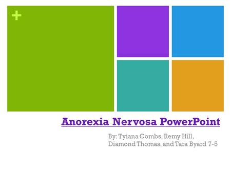 Anorexia Nervosa PowerPoint