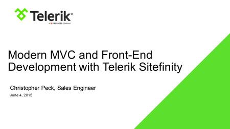 Modern MVC and Front-End Development with Telerik Sitefinity