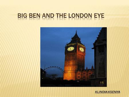 london eye presentation english