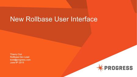 New Rollbase User Interface