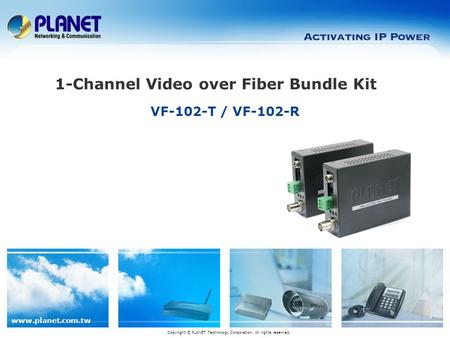 1-Channel Video over Fiber Bundle Kit VF-102-T / VF-102-R