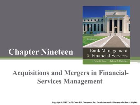 Acquisitions and Mergers in Financial- Services Management