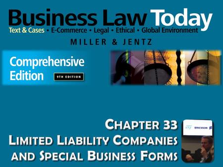 Chapter 33 Limited Liability Companies and Special Business Forms