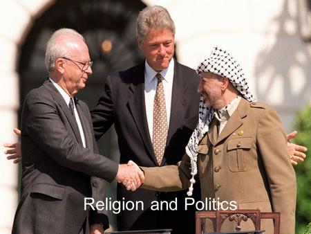 Religion and Politics. In some parts of the world, religion and politics are inseparable. Notable examples of countries where there is a solid connection.