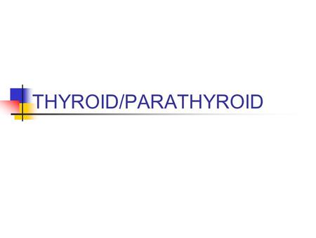 THYROID/PARATHYROID.