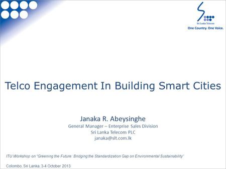 Telco Engagement In Building Smart Cities