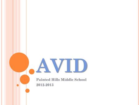 AVID Painted Hills Middle School 2012-2013. The Mission of AVID The mission of AVID is to ensure that ALL students, and most especially the least served.
