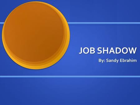 JOB SHADOW By: Sandy Ebrahim. I HAD A LOT OF FUN !!! Oskar ly is the most Oskar ly is the most Wonderful person and the best Fashion designer. I enjoyed.