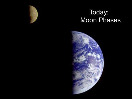 PTYS/ASTR 206Lunar Phases / Eclipses 1/25/07 Today: Moon Phases.