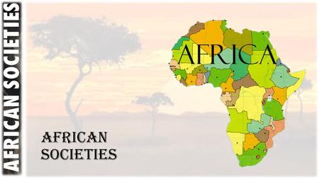 African Societies. The stage is set: A Cultural Collision At this point in human history, not only do we have an ecological collision of germ warfare.