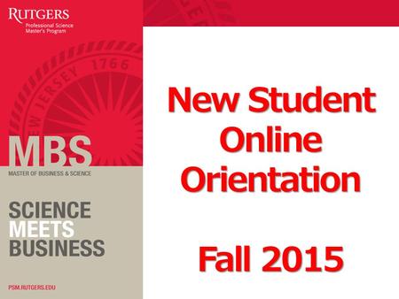 New Student Online Orientation Fall 2015.