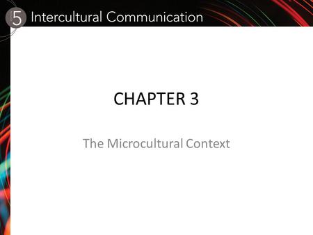 CHAPTER 3 The Microcultural Context. Microculture Includes different types of groups that could be classified by age, class, geographic region, sexual.