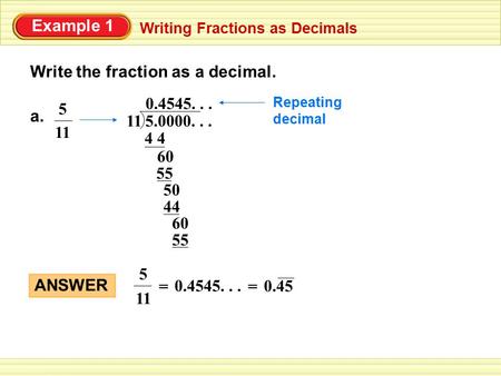 Write the fraction as a decimal.